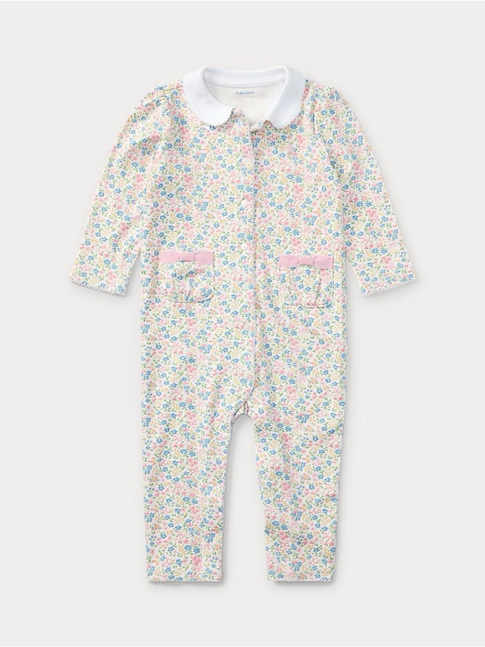 Ralph Lauren Baby Floral Print Cotton Coverall 12m